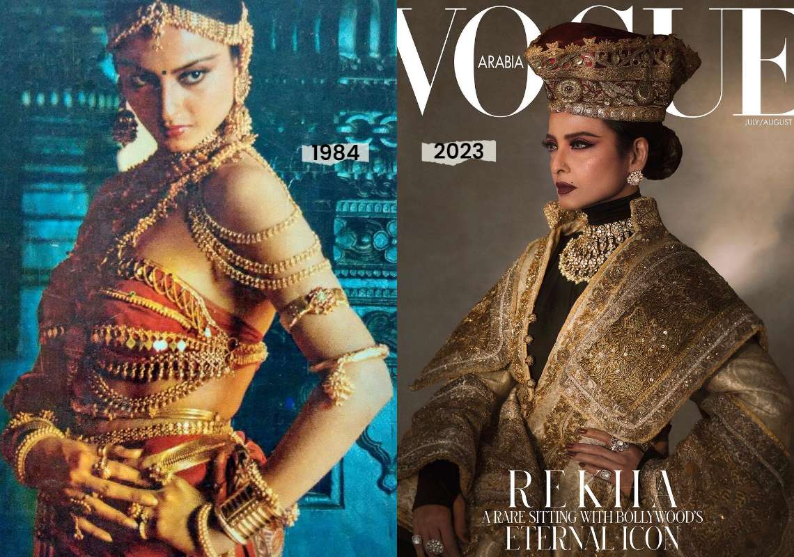 Vintage Icon Rekha Reignites Internet with Vogue Arabia Shoot